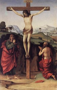 Crucifixion With Sts John And Jerome — Francesco Francia (francesco Raibolini)