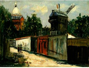 Le Moulin De La Galette And The Sacre-coeur — Maurice Utrillo