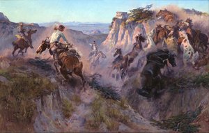 Cacciatori Di Cavalli Selvaggi — Charles Marion Russell