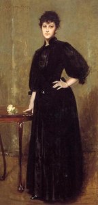 Lady In Black (also Known As Mrs. Leslie Cotton) — William Merritt Chase