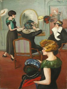 Women Trying On Hats — Georges Van Houten