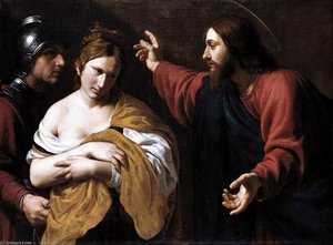 Christ And The Woman Taken Into Adultery — Alessandro Turchi
