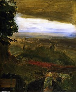 Red Arbor With Thundercounds — Max Slevogt