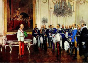 The Princes Of The German Confederation Congratulating Emperor Franz Joseph At His Diamond Jubilee — Franz Josef Karl Edler Von Matsch