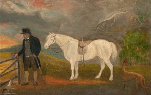 Bailie Robb Skirling With A White Horse — James Howe