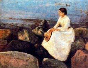 Notturno Estivo (inger Sulla Spiaggia) — Edvard Munch