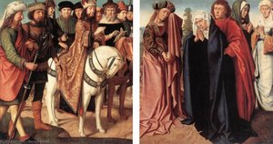 Pilate's Dispute With The High Priest The Holy Women And St John At Golgotha — Gerard David