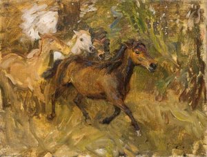 Cruzando El Vado — Sir Alfred James Munnings