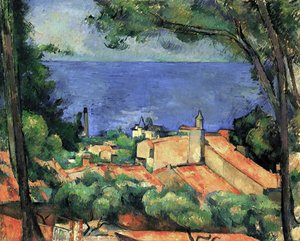 L'estaque Mit Roten Dachern — Paul Cézanne