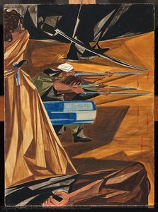 And A Woman Mans A Cannon — Jacob Lawrence