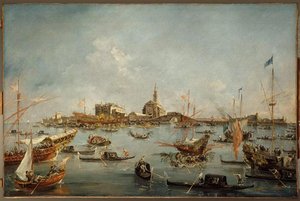 Le Doge Sur Le Bucentaure, A San Niccolo Di Lido A Venise Le Jour De L'ascension — Francesco Lazzaro Guardi
