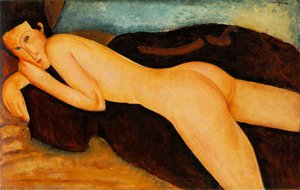 Nuże Położonej Na Plecach - Olej Na Płótnie - — Amedeo Modigliani