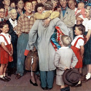 Christmas Homecoming — Norman Rockwell