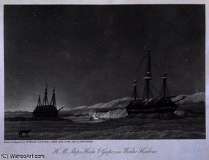 Ships Hecla ^ Griper In Winter Harbour — William Westall