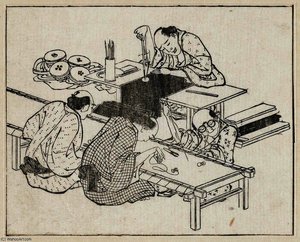 Embroiderers — Katsushika Hokusai