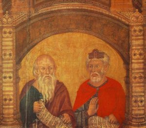 The Madonna In Majesty (detail) — Cimabue