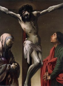 The Crucifixion With The Virgin And St John (detail) — Hendrick Terbrugghen