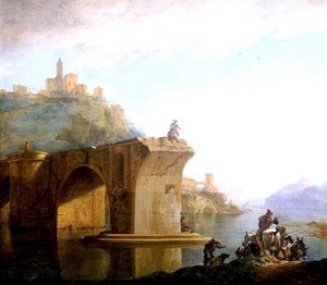 Landscape With A Bridge In The Italian Countryside — Jan Asselijn