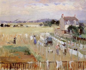 Hanging The Laundry Out To Dry — Berthe Morisot