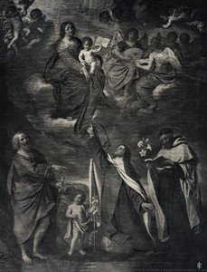 La Madonna Del Carmine Con San Giuseppe E Santa Teresa E Gloria D' Angeli — Guercino