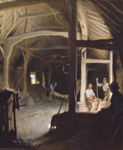 Interior Of An Old Barn — Sir George Clausen