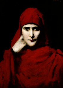 A Woman In A Red Cloak — Jean-jacques Henner