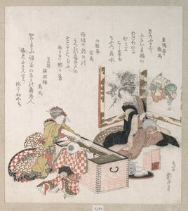 Ženy Připravující Čaj U Ohně — Hokusai