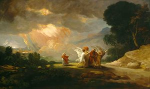Lot Fleeing From Sodom — Benjamin West