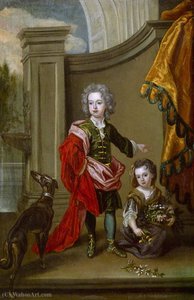 Richard Boyle, 3rd Earl Of Burlington And His Sister Lady Jane Boyle — Bt Sir Godfrey Kneller