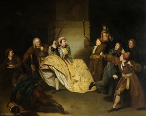 David Garrick As Sir John Brute In Vanbrugh's 'the Provoked Wife' — Johann Zoffany