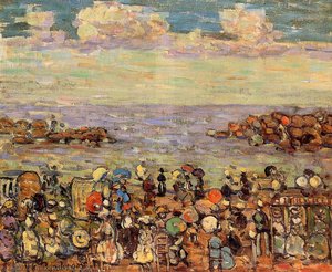 Beach At St. Malo — Maurice Brazil Prendergast