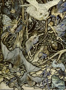 A Midsummer Night's Dream Another Part Of The Wood — Arthur Rackham