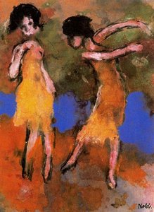 Two Dancing Girls — Emile Nolde