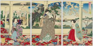 Dance Party: Ueno Cherry Blossom Spectacle — Toyohara Chikanobu