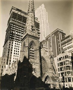Rockefeller Center, Collegiate Church Of St. Nicholas In Foreground — Berenice Abbott