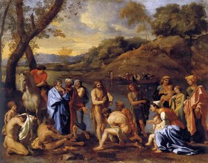 St John The Baptist Baptizes The People — Poussin