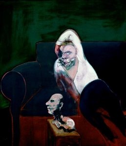 El Hombre Reclinado Con Escultura — Francis Bacon
