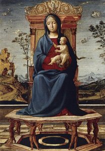 Virgin And Child Enthroned — Lorenzo Costa (the Elder)