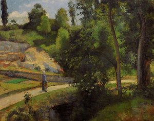 Der Steinbruch, Pontoise — Camille Pissarro