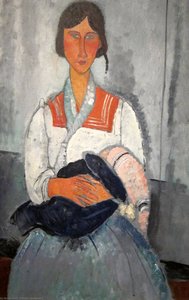 Donna Zingara Con Bambino — Amedeo Modigliani