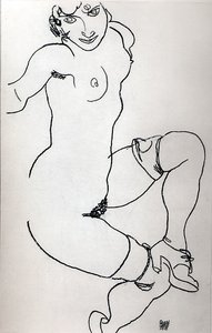 Nude Sentado Con Zapatos Y Calcetines — Egon Schiele