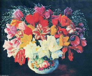 Grand Bouquet Of Tulips — Moïse Kisling
