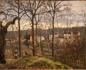 Kastanienbäume In Louveciennes Im Winter — Camille Pissarro