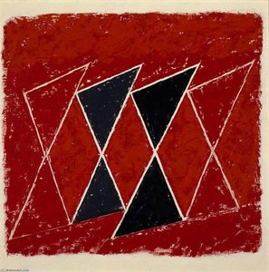 Quattro X In Rosso — Josef Albers