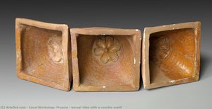 Vessel Tiles With A Rosette Motif — Local Workshop, Prussia