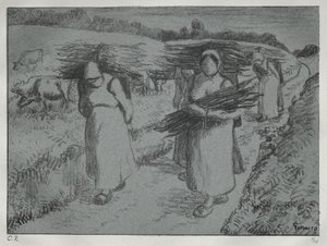 Peasants Carrying Fagots — Camille Pissarro
