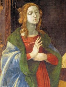Annunciation (detail) — Filippino Lippi