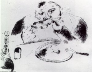 Sobakevich A La Mesa — Marc Chagall