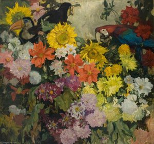 Flowers And Birds 'dahlias' — Frank Brangwyn
