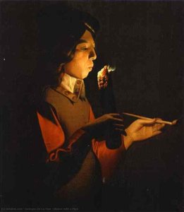 Il Fumatore Con Una Pipa — Georges De La Tour
